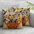 thumbnail image 3 of GOSMITH  Farmhouse Floral Blossom Tufted Throw Pillow Cover Spring Colorful Flower Vase Leaves Pillowcase Soft Square Cushion Case White, 3 of 5