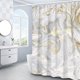 thumbnail image 2 of Cortina de ducha de mármol YONGSHENG con textura de oro gris 72*72 pul. impermeable con 12 ganchos, 2 of 5