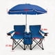 thumbnail image 5 of Silla de playa plegable doble portátil con paraguas, silla de camping al aire libre de 2 personas con soportes de copas, 5 of 5
