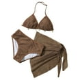 thumbnail image 3 of Hessimy Girls Swimsuit Two Pieces Bikini Set Ruffle Bathing Suits Flounced Tankini Swimwear,Ruffle Trim（Coffee,11-12 Years), 3 of 7