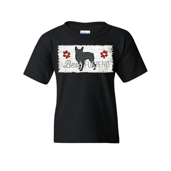 Tee Hunt Best Furiend Youth T-Shirt Man's Best Friend Dog Pup Puppie Doggie Paw Kids Tee