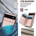 thumbnail image 7 of ELEHOLD Case for Google Pixel 6a,Business PU Leather Stand Case with Card Holder & Ring Holder,Rosegold, 7 of 7