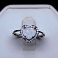 thumbnail image 5 of Jersey Promise Ring Heart Shape Fire Opal Clear Cz Womens Ginger Lyne Collection, 5 of 5