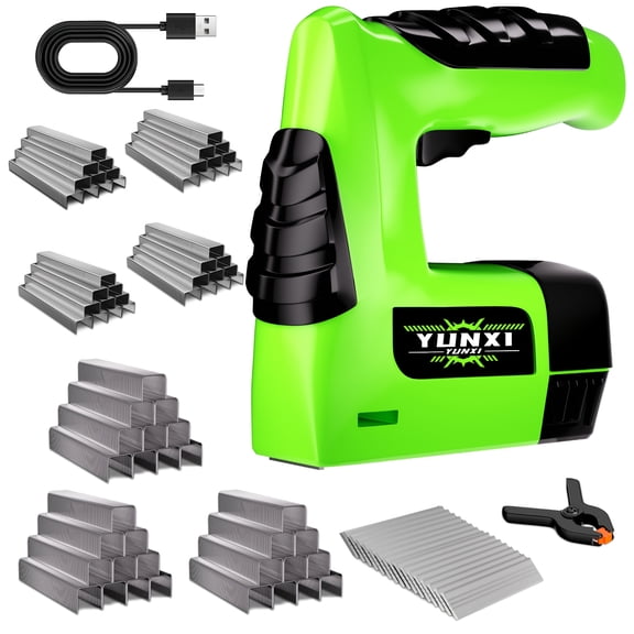 DGB USB Rechargeable Electric Staple Gun Cordless Handheld Stapler Portable Power Tacker Tool for Home DIY Upholstery Repair Fabric Fixing Canvas Framing Wallpaper Decor Craft Projects