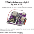thumbnail image 5 of 22.5W Power Bank Bidirectional Fast Charging Mobile Power Module for Lithium Battery Charger Support PD/QC, Type-C+USB,1 * Mini fast charging module(Digital display model),Purple, 5 of 7