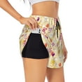 thumbnail image 3 of Lsque Rabbit And Balloon Printed Women's Running Shorts with Liner Pockets,Elastic Quick Dry Workout Athletic Gym Yoga Shorts,Womens High Waist Shorts-Large, 3 of 9