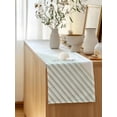 thumbnail image 5 of Table Runner 70 Inches Long for Kitchen Dining, Abstract Stripes, Dresser Scarf Farmhouse, Dining Table Decorations for Wedding/Parties, Blue White Modern Geometric Art 13 x 70 In, 5 of 9