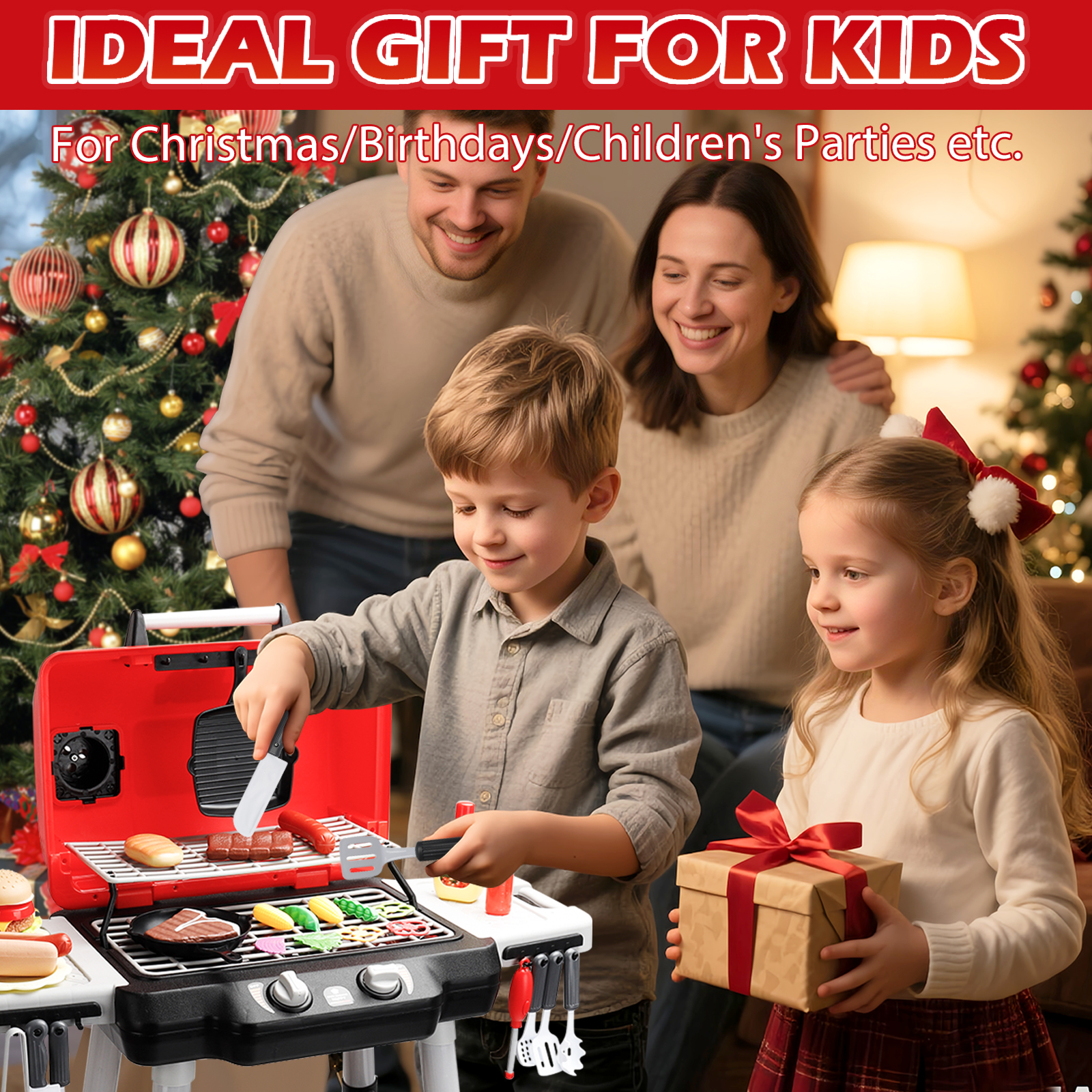 GreatCool Kids BBQ Grill Playset with Smoke & Sound Effects photo 5