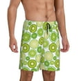 thumbnail image 2 of Sikiie Kiwi Lemon Mens Pajama Shorts, Lightweight Lounge Pant with Pockets Soft Sleep Pj Shorts for MenMedium, 2 of 6