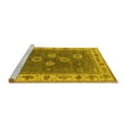 thumbnail image 2 of Ahgly Company Machine Washable Indoor Round Oriental Yellow Traditional Area Rugs, 8' Round, 2 of 4