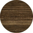thumbnail image 1 of Ahgly Company Indoor Round Abstract Sienna Brown Abstract Area Rugs, 6' Round, 1 of 6