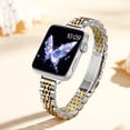 thumbnail image 6 of SEURE Slim Stainless Steel Band for Apple Watch Band 38/40/41/42mm,Women Luxury Metal Replacement Strap for iWatch Series 11 10 9 8 7 6 5 4 3 2 1 SE Silver/Gold, 6 of 7