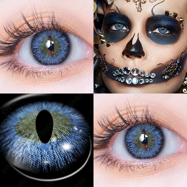 Lentes de contacto de Color Cosplay para maquillaje de ojos, lentes de contacto de belleza de Halloween, lentes de Color cosméticos para ojos, accesorios de Anime