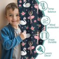 thumbnail image 3 of Blackout Kids Curtains,Dark Blue Ballerina Swan Pattern Childrens Insulated Curtains Set Of 2,Bedroom Essentials,Toddler Room Decor 42"x84", 3 of 5
