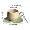 thumbnail image 3 of Xihbxyly Taza de Café de Cerámica, Elegante Taza de Té con Diseño Floral, Juego de Platillos a Juego, Exquisita Decoración de Mesa, Uso En Interiores y Exteriores, Perfecta para Reuniones, Ideal para, 3 of 6