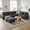 Dark Gray, variant on Advwin 6-Seater Oversized Corduroy Sectional Sofa with 2 Ottomans, Comfy U-Shaped Cloud Modular Couch with Extra-Deep Seating & Removable Covers, Convertible Sleeper Sofa for Living Room, Beige