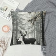thumbnail image 2 of CMMY Throw Pillow Cover Case Deer Silhouette in Forest Pillow Covers,Soft Decorative Throw Pillow Case for Living Room Bedroom Sofa Couch Cushion Covers 12x12in, 2 of 5