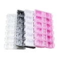 thumbnail image 5 of Caja de joyería de 12 compartimentos, puntas vacías para decoración de uñas, caja de almacenamiento de joyería, caja de soporte, contenedor de herramientas para pendientes, color negro, 5 of 5