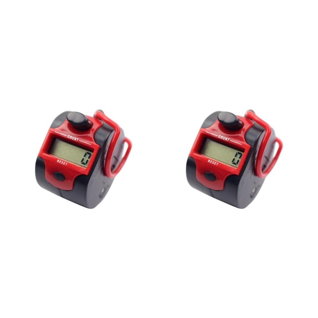 Contador Manual Cateissary Mini Tally de 5 dígitos LCD Rojo 2Conjunto