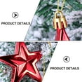thumbnail image 5 of Raindrops Red Christmas Star Ornaments Hanging Decorations Plastic 18 Pieces Holiday Tree Decor, 5 of 8