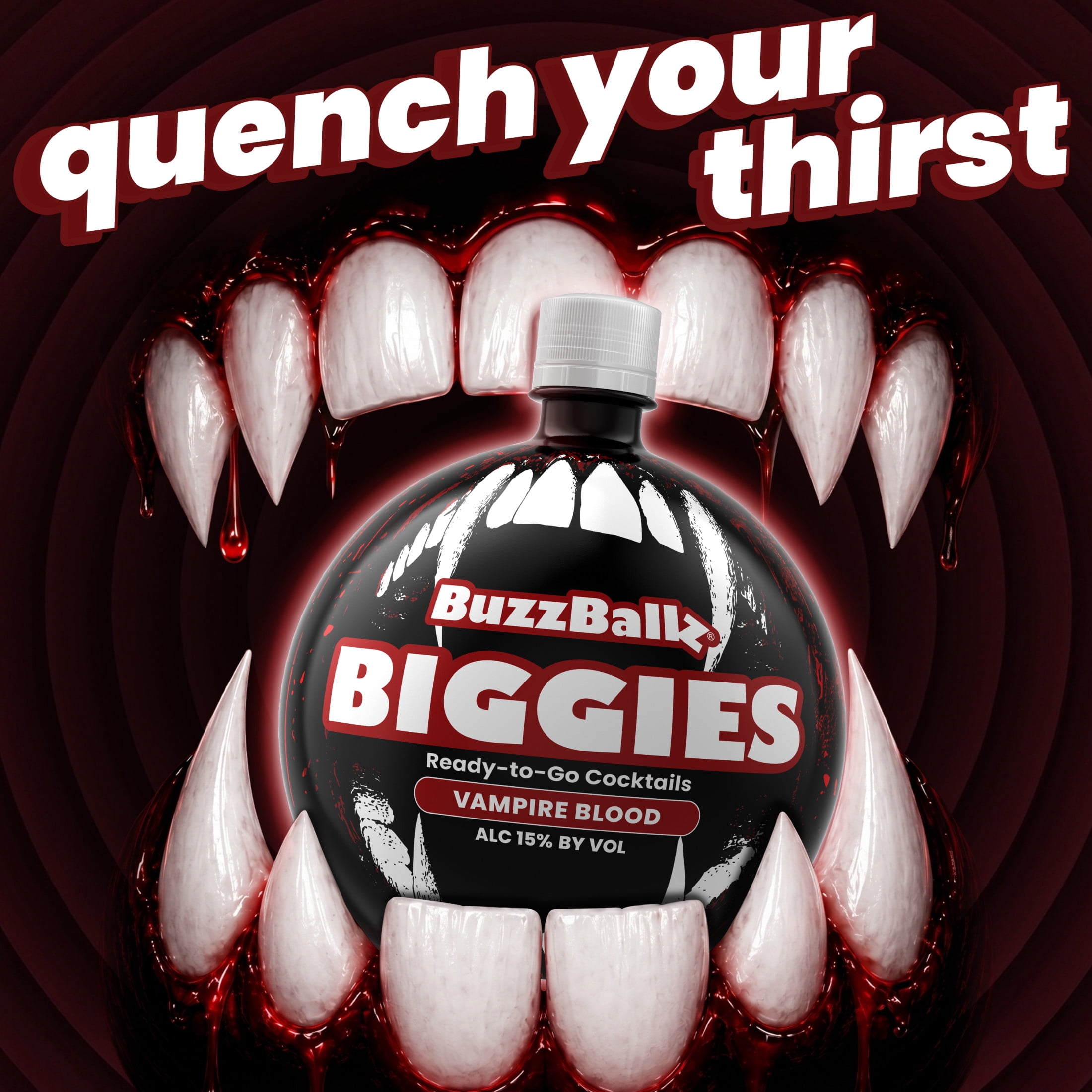 BuzzBallz Biggies Vampire Blood Cocktail, 1.75l, 30 Proof (15% ABV)