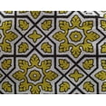 thumbnail image 4 of oneOone Georgette Viscose Yellow Fabric Geometric & Floral Block Craft Projects Decor Fabric Printed By The Yard 42 Inch Wide, 4 of 4