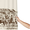 thumbnail image 3 of Shower Curtain, Western Desert Cowboys2 Waterproof Fabric Plastic Shower Curtain, Drying Fast Bathroom Curtain with 9 Buttonholes, Ruffle Shower Curtain 60x72in, 3 of 8
