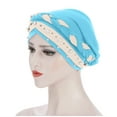 thumbnail image 3 of EnJoCho Women Foldable Cap Pleated Head Wraps Scarf Turban Chemo Caps for Cancer Patient, Cancer Headwear, 3 of 5
