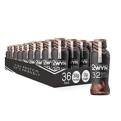 OWYN Only What You Need Pro Elite Batido cetogénico vegano alto en proteínas, 32 g de proteína, 9 aminoácidos, omega-3, prebióticos, superalimentos verdes para entrenamiento y recuperación, 0 g de car
