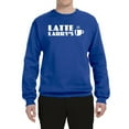 thumbnail image 2 of Latte Larry's California Coffee Shop Logo Pop Culture Crewneck Graphic Sweatshirt, Royal, 2XL, 2 of 4