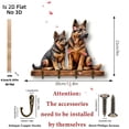 thumbnail image 4 of NOVELAR Flat Wall Key Holder, 11.82 x 9.06 in, Sturdy Wood Construction for Heavy Bags and Coats, Ideal for Behind Doors and Hallways, 4 of 7
