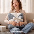 thumbnail image 4 of U by Bedsure Electric Heated Blanket Throw Size 50" x 60" with Preheat Function, Soft Flannel Grey, Fast Heating with 6 Time Settings (up to 10H) & 6 Heat Settings, Gifts for Grandma, 4 of 10