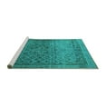 thumbnail image 2 of Ahgly Company Machine Washable Indoor Rectangle Persian Turquoise Blue Traditional Area Rugs, 4' x 6', 2 of 4