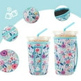thumbnail image 6 of 3 Pack Reusable Iced Coffee Sleeves for Iced Coffee Cups or Drinks Reusable Neoprene Insulated Sleeves for Hot and Cold Drinks(Sailboat), 6 of 7