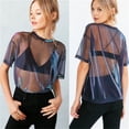 thumbnail image 4 of SAYOO Camiseta de malla sexy femenina, camiseta transparente de manga corta SAYOO moda, 4 of 6