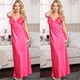 thumbnail image 2 of Gibobby Conjunto de lencería de encaje Vestido Sexy Kimono largo para mujer, de encaje de seda, lencería, vestido de baño, , ropa íntima larga(Rosa caliente XL), 2 of 4