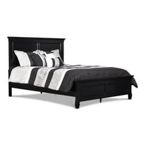New Classic Furniture Tamarack Wood King Panel Bed in Black Finish