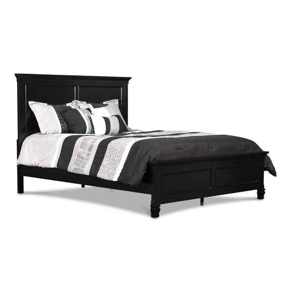 New Classic Tamarack 4-Piece Wood Cal King Bedroom Set with Nightstand in Black
