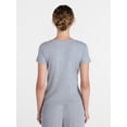 thumbnail image 4 of Joyspun Women’s Modal Blend Ribbed Henley Sleep Top, Sizes XS-3X, 4 of 6