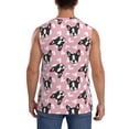 thumbnail image 4 of Bingfone French Bulldog Pattern Men's Tank Tops Workout Sleeveless Tee Shirts Running Beach Tanks for Men-X-Large, 4 of 7