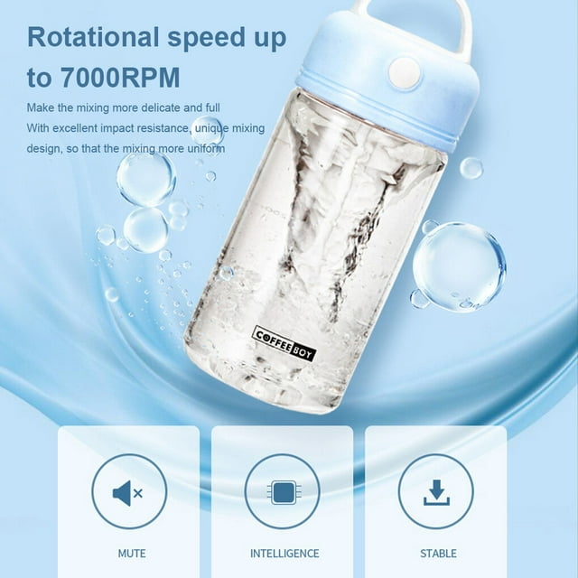 Maoww Shake Bottle Leak-proof IPX5 Waterproof 380ML Blending Cup Automatic Shaker Battery Operated Button Control Water Drink Mixer Pink