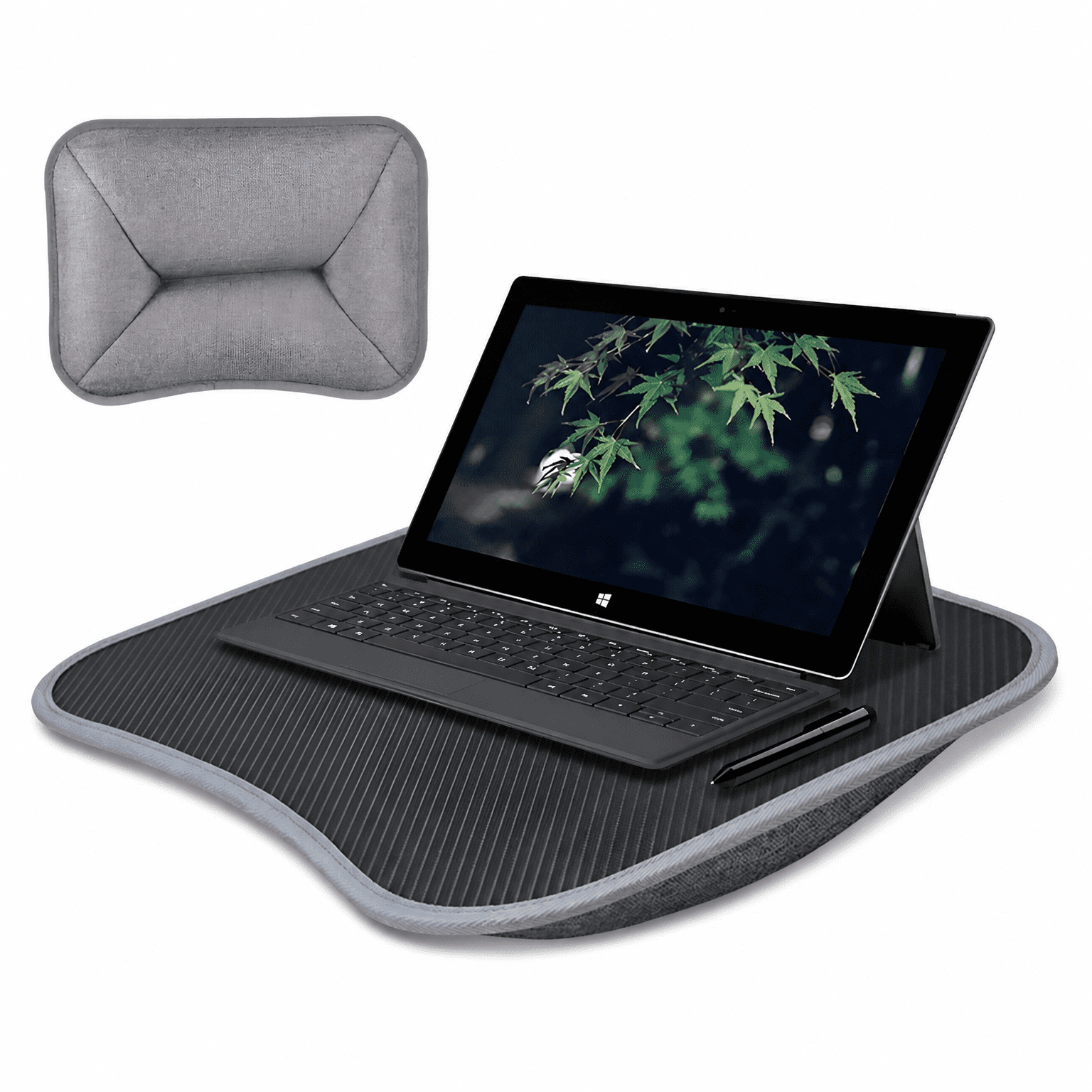 FURVENA 2026 New Lap Desk for Laptop with Soft Pillow Cushion Writing Padded Tray with Handle for Work and Game on Couch for Bed Sofa Floor Study Office
