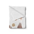 thumbnail image 2 of Cat Lover Soft Flannel Fleece Throw Blanket, Colorful Watercolor Sleeping Paw Licking Happy Playful and Content Cats Pets, Cozy Plush for Indoor and Outdoor Use, 70" x 90", Multicolor, by Ambesonne, 2 of 5