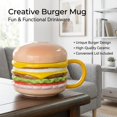 thumbnail image 1 of Taza de café de cerámica, taza de té, colección práctica, de hamburguesa de cerámica, para beber para cocina, inauguración de casa, boda, hogar y Mango amarillo, 1 of 8