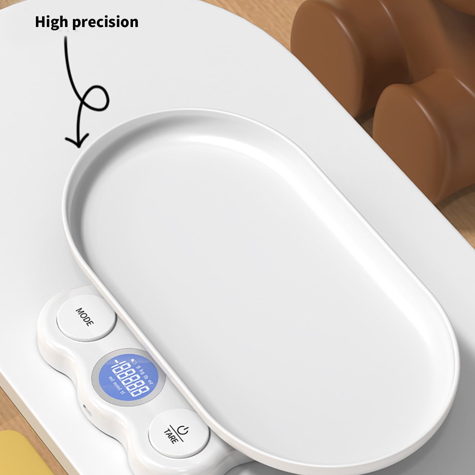 Digital Infant and Pet Scale with LED Screen and Detachable Tray Dog Weighing Scale for Accurate Weighing Up to 11lb