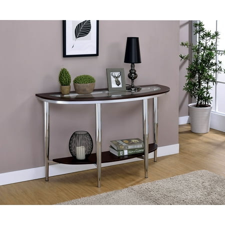 Furniture Of America Lamere Chrome Sofa Console Table
