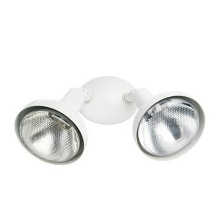 Designers Edge L1640wh 300 Watt White Decorative Incandescent Double Flood Light