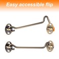 thumbnail image 4 of Uxcell 4 inch Hook and Eye Latch Barn Door Lock Stainless Steel, Bronze Tone, 4 of 7