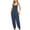 Navy, variant on GaThRRgYP Womens Trousers High Waisted,Fashion Women Casual Cold Shoulder Jumpsuit Solid Button Suspender Jumpsuits Wide Pocket Leg Pant