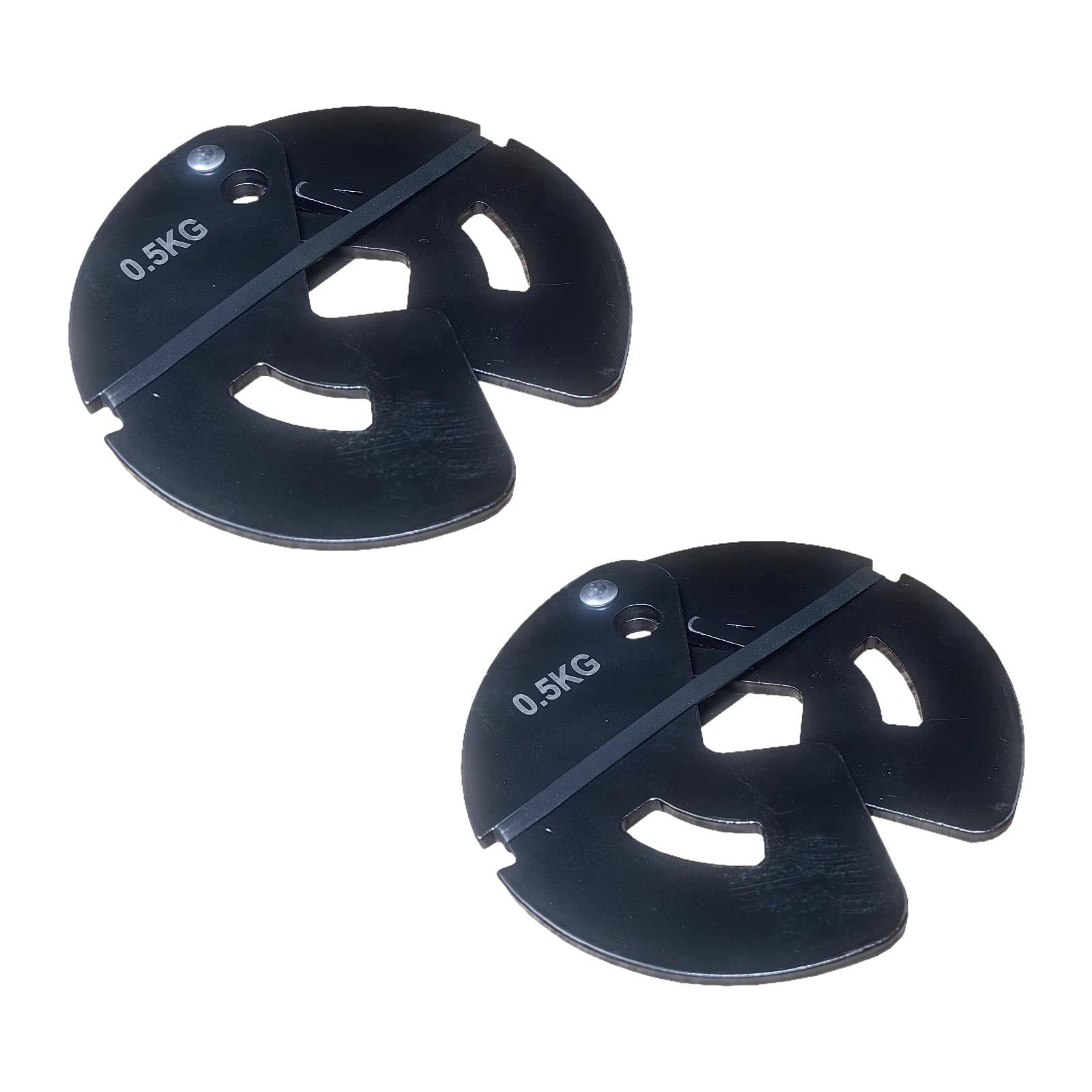 Vntage Cast ron Barbell Weght Plates Set of 4 Par 2.5-lb Par 5-lb